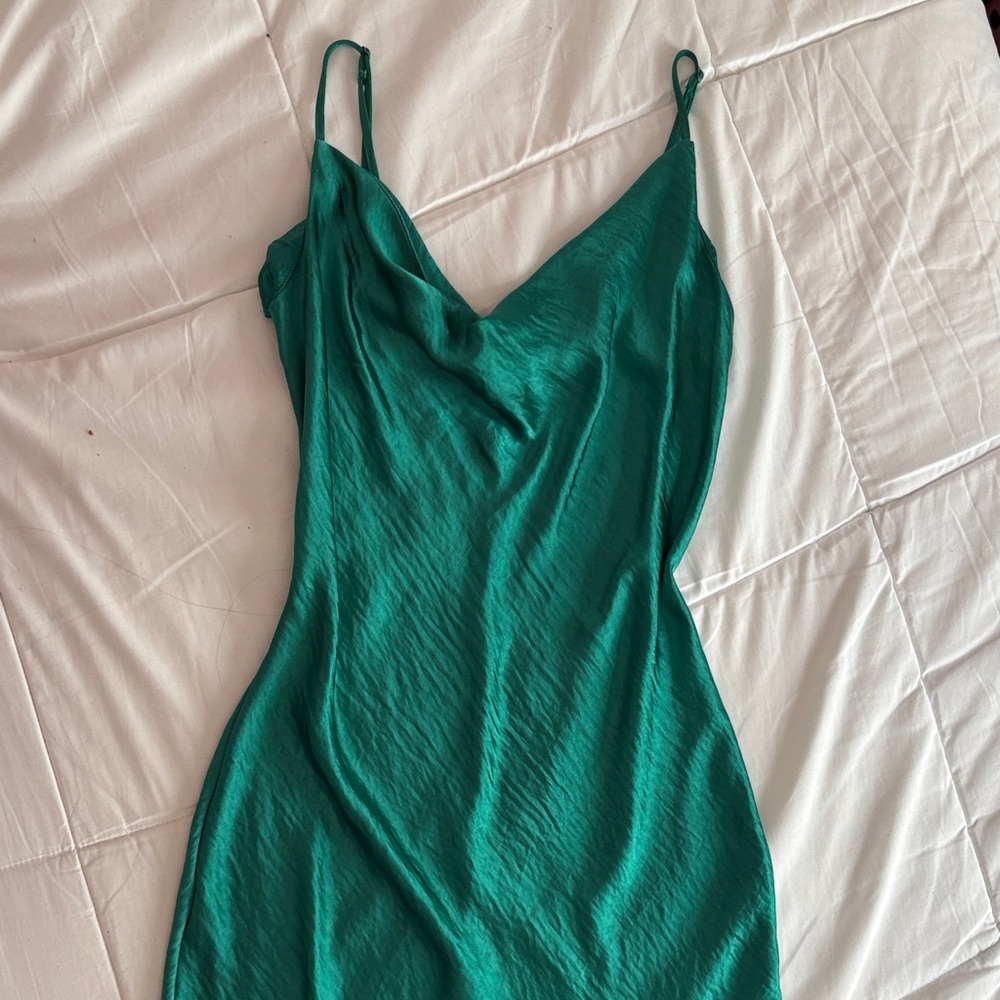 Elegant Green Slip Dress